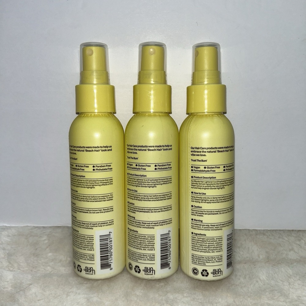 New Lot Of 6 Sun Bum Premium Hair Lightener Blonde To Medium Brown Spray - Picture 2 of 3